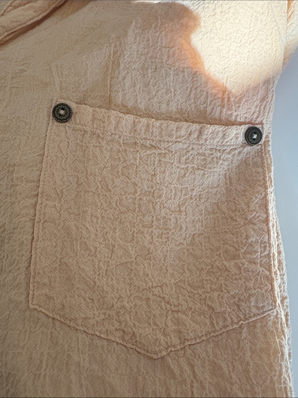 Free People Oversized Gauze Shirt Tunic Boho Beach Summer Classic - Picture 5 of 7